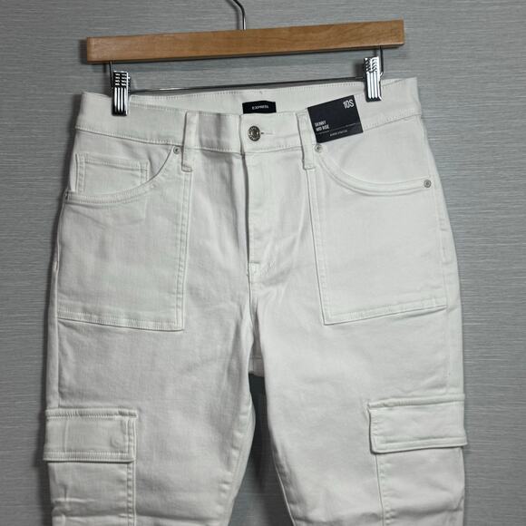 Express‎ skinny mid rise hyper stretch jeans 10s - Picture 4 of 8